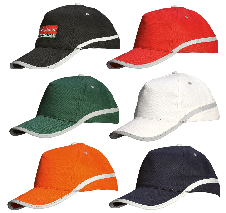 GORRA CON CINTA ANTIREFLEJANTE Y BROCHE CONTACTEL G310